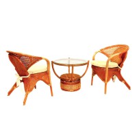 Комплект кофейный Classic Rattan Rainbow-1 К коньячный