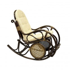 Кресло-качалка с подножкой Classic Rattan 05/10 Б темно-коричневый