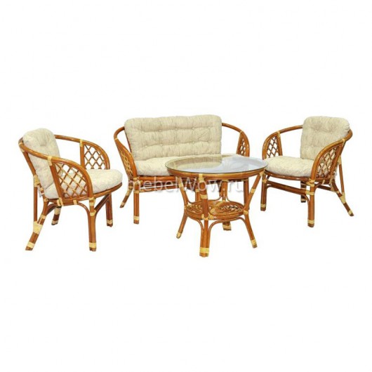 Комплект для отдыха Classic Rattan Багама 03/10 К коньячный