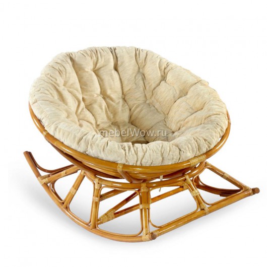 Кресло-качалка Classic Rattan Papasan 23/03 К коньячный