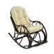 Кресло-качалка с подножкой Classic Rattan 05/17 Б темно-коричневый