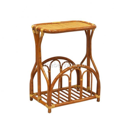 Столик с подставкой для газет Classic Rattan 13/14 К коньячный