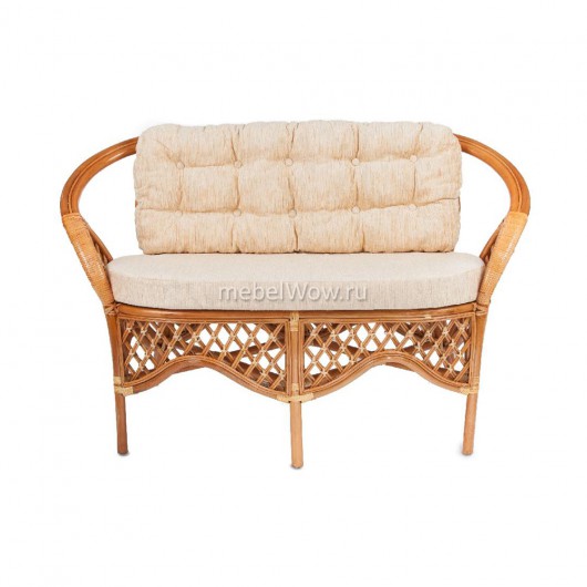 Диван Classic Rattan Melang 1305С К коньячный