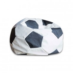 Кресло-мешок DreamBag Мяч экокожа бело-черный