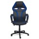 Кресло компьютерное TetChair JetCar экокожа черный/синий