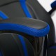 Кресло компьютерное TetChair JetCar экокожа черный/синий