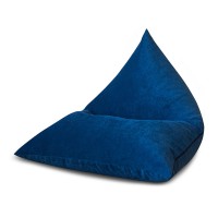 Кресло-мешок DreamBag Пирамида микровельвет синий