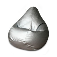Кресло-мешок DreamBag XL экокожа серебристый