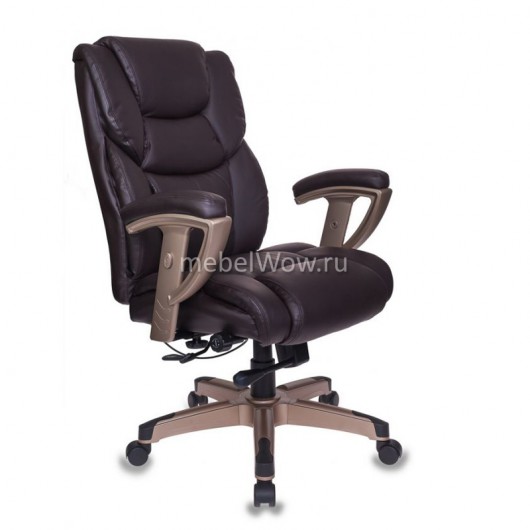 Кресло руководителя Бюрократ T-9999/BROWN рециклированная кожа/экокожа коричневый