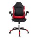 Кресло игровое Бюрократ VIKING-1/BL+RED экокожа черный/красный