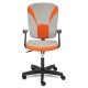 Кресло оператора TetChair OSTIN ткань серый/оранжевый