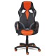 Кресло компьютерное TetChair Runner экокожа/ткань черный/оранжевый