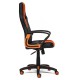 Кресло компьютерное TetChair Runner экокожа/ткань черный/оранжевый