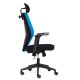 Кресло руководителя TetChair RINUS-6 ткань черный/синий