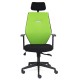 Кресло руководителя TetChair RINUS-6 ткань черный/зеленый