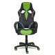Кресло компьютерное TetChair Runner экокожа/ткань черный/зеленый