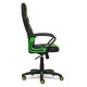Кресло компьютерное TetChair Runner экокожа/ткань черный/зеленый
