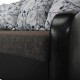 Диван-кровать Столлайн Кэтрин серый Nepal 12/серый с рисунком Flor 7/черный