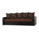 Диван-кровать Столлайн Кэтрин коричневый Nepal 7/коричневый с рисунком Flor 3/темно-коричневый