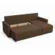 Диван-кровать угловой Столлайн Челси коричневый RE 02/коричневый с рисунком SM 088-6