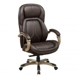Кресло руководителя Бюрократ T-9919/BROWN рециклированная кожа/экокожа коричневый