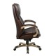 Кресло руководителя Бюрократ T-9919/BROWN рециклированная кожа/экокожа коричневый