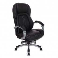 Кресло руководителя Бюрократ T-9919/BLACK рециклированная кожа/экокожа черный