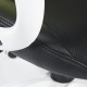 Кресло руководителя Norden Тесла пластик белый/ткань зеленая/ткань черная