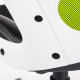 Кресло руководителя Norden Тесла пластик белый/ткань зеленая/ткань черная