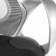 Кресло руководителя Norden Тесла пластик серебристый/ткань серая/ткань черная