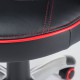 Кресло руководителя Norden Мустанг Х экокожа черная/строчка красная