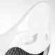 Кресло руководителя Norden Тесла пластик белый/сетка черная/ткань черная