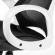 Кресло руководителя Norden Тесла пластик белый/сетка черная/ткань черная