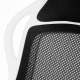 Кресло руководителя Norden Спринт пластик белый/сетка черная/ткань черная