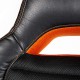 Кресло руководителя Norden Шелби экокожа черная/строчка оранжевая