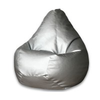 Кресло-мешок DreamBag L экокожа серебристый