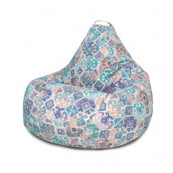 Кресло-мешок DreamBag XL жаккард Ясмин голубой