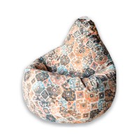 Кресло-мешок DreamBag XL жаккард Ясмин коричневый
