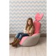 Кресло-мешок DreamBag Зайчик серо-розовый