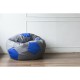 Кресло-мешок DreamBag Мяч оксфорд серо-синий