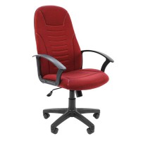Кресло руководителя EasyChair 640 ТС ткань бордовое