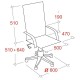 Кресло руководителя EasyChair 640 ТС ткань бордовое