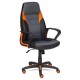 Кресло игровое EasyChair Impreza экокожа/сетка черное/оранжевое