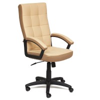 Кресло руководителя TetChair TRENDY экокожа/ткань бежевый/бронзовый