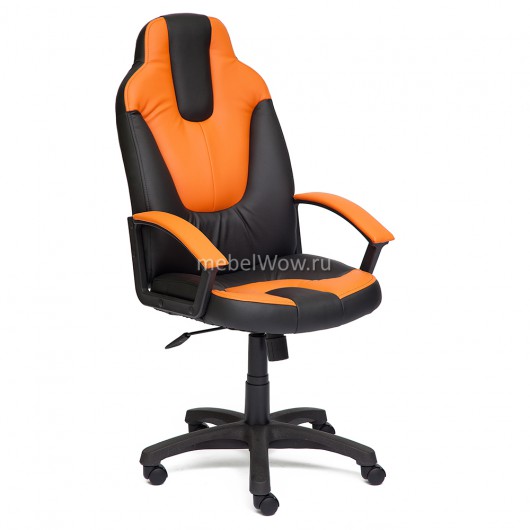Кресло компьютерное TetChair NEO2 экокожа черный/оранжевый