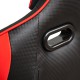 Кресло компьютерное TetChair iForce экокожа черный/черный карбон/красный
