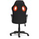 Кресло компьютерное TetChair RACER NEW экокожа/ткань черный/оранжевый