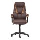 Кресло руководителя TetChair CAMBRIDGE экокожа/ткань коричневый/бронзовый