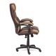 Кресло руководителя TetChair CAMBRIDGE экокожа/ткань коричневый/бронзовый