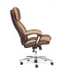 Кресло руководителя TetChair GRAND кожа/экокожа/ткань коричневый/бронзовый